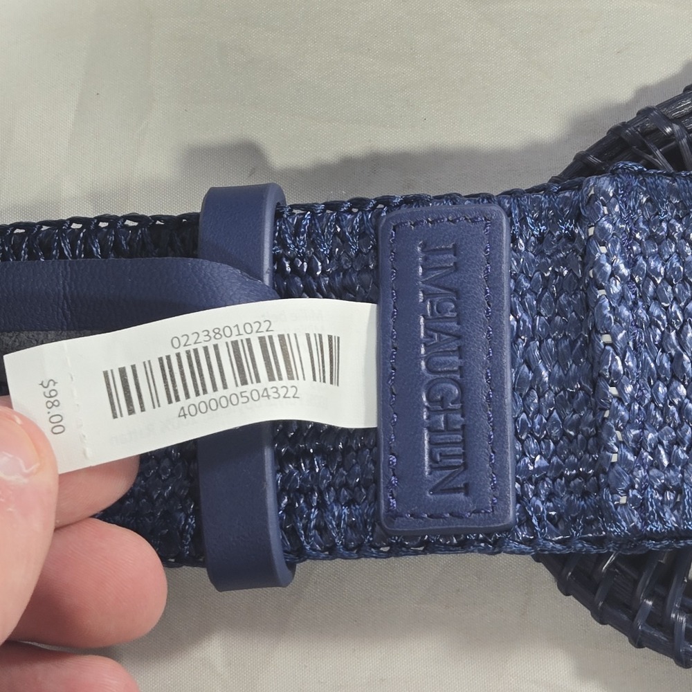 J. McLaughlin Millie Woven Belt Womens XS/S Navy NEW $98 - Picture 3 of 3